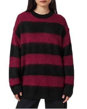 AllSaints Onxy Stripe Sweater - Red