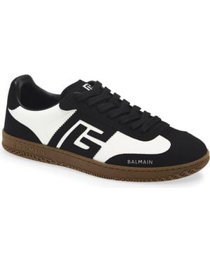 Balmain Swan Low Top Sneaker - Black