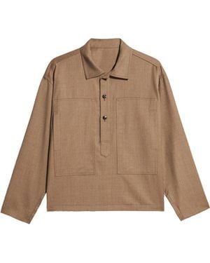 Fortela Fuego Wool Fresco Overshirt - Brown
