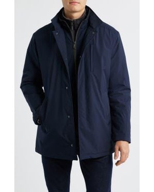 Johnston & Murphy Upton City Coat With Removable Bib - Blue