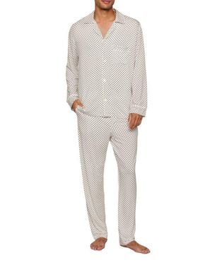 Eberjey William Print Stretch Tencel Modal Pajamas - Gray