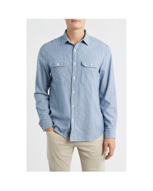 Vineyard Vines Montauk Stripe Button-Up Shirt - Blue