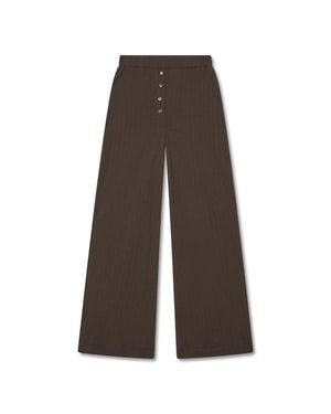VIR VITA Pointelle Lounge Pant - Brown