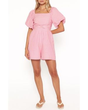 Petal & Pup Clo Puff Sleeve Romper - Pink