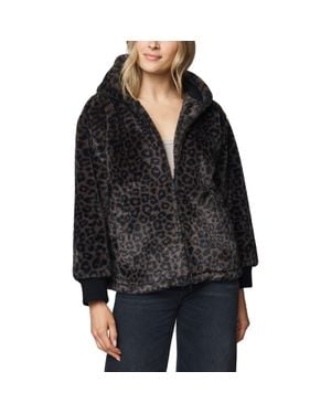 Splendid Lucia Faux Fur Hooded Jacket - Black