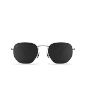 Blenders Eyewear Hexagram 50Mm Polarized Aviator Sunglasses - Black