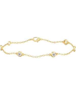 Everlee Round Bezel Station Bracelet Lab Diamond - Metallic