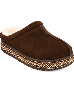 MIA Villas Faux Shearling Clog - Brown
