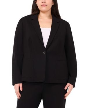 Halogen® One-Button Ponte Knit Jacket - Black