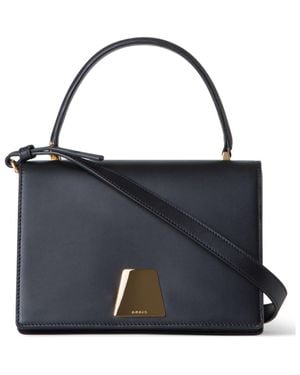 Akris Small Alice Leather Top Handle Bag - Blue