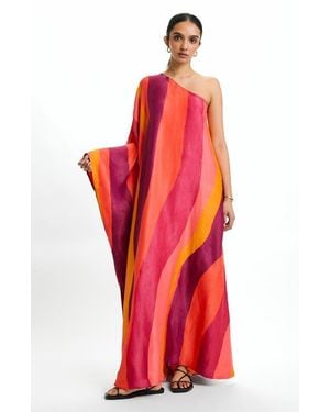 Diarrablu Satu One-Shoulder Maxi Dress - Red