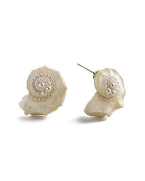 BaubleBar Santana Faux Pearl Statement Earrings - Natural