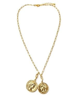 Panacea Coin Pendant Necklace - Metallic