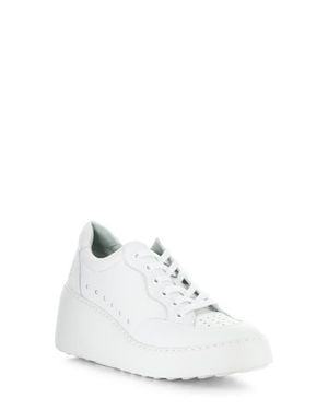 Fly London Derk Platform Wedge Sneaker - White