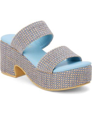 Matisse Ocean Ave Espadrille Platform Slide Sandal - Blue