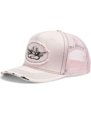 Boys Lie Miss Mayhem Distressed Trucker Hat - Pink