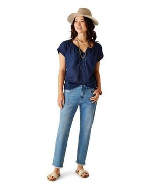 Carve Designs Austin Crop Jean - Blue