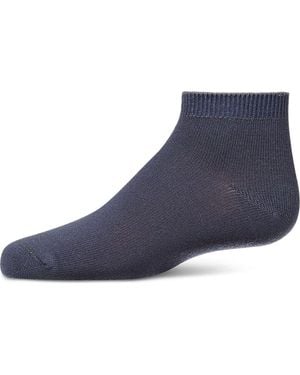 Memoi Basic Silky-Soft Gauge Ankle Sock - Blue