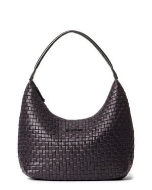 MZ Wallace Medium Woven Nylon Shoulder Bag - Gray