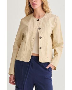 Crescent Crinkled Woven Jacket - Blue