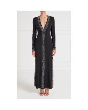 Temperley London Gallantry V-Neck Dress - Black