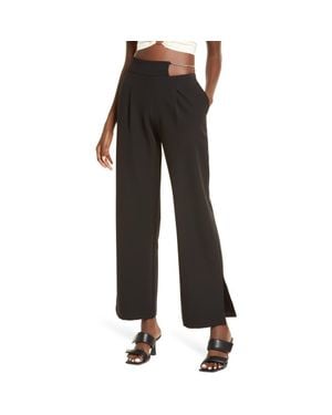 Amy Lynn Cutout High Waist Pants - Black