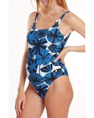 Cache Coeur Maternity Swimsuit Osaka - Blue