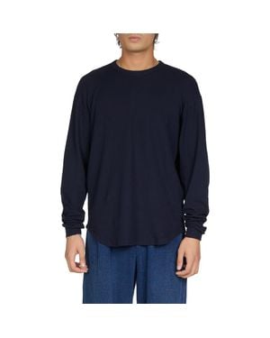 Les Tien Double Jersey Baseball Hem Tee - Blue