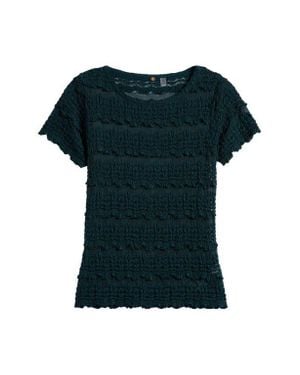 Free People Angelina Mixed Lace Top - Black