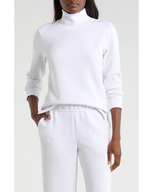 Mpg Dreamweave Recycled Polyester Blend Mock Neck Sweatshirt - White