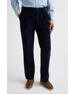 Drake's Cotton Corduroy Games Pants - Blue