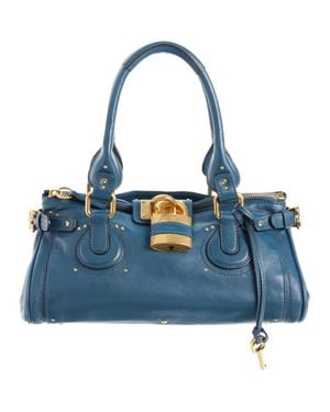 Chloé Paddington Leather Satchel - Blue