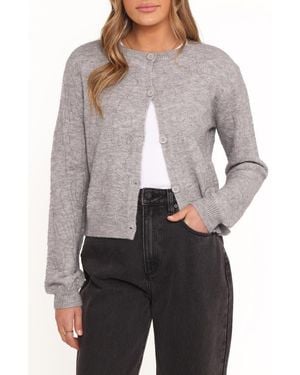 Petal & Pup Fauna Tonal Stitch Cardigan - Gray