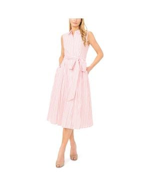 Ted Baker Charlie Stripe Seersucker Midi Dress - Pink