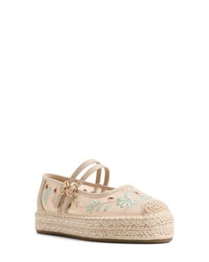 ALDO Daffney Platform Mary Jane Flat - Natural
