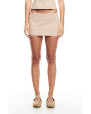 Lioness Leo Low Rise Miniskirt - Natural