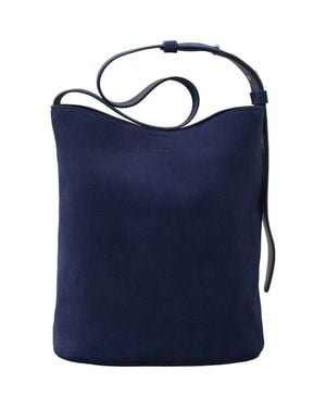 LIE STUDIO Norma Leather Bucket Tote - Blue