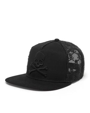 Philipp Plein Baseball Cap Skull&Bones - Black