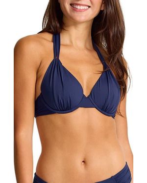 Tommy Bahama Pearl Underwire Halter Bikini Top - Blue