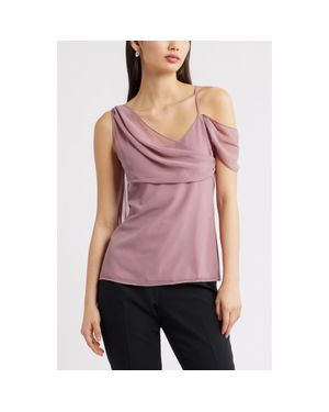 Open Edit Drape Scarf Top - Purple
