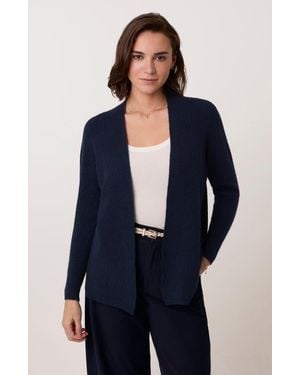Celtic & Co. Longline Ribbed Cardigan - Blue