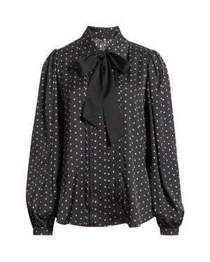 Kobi Halperin Julian Silk Blend Tie Neck Shirt - Black