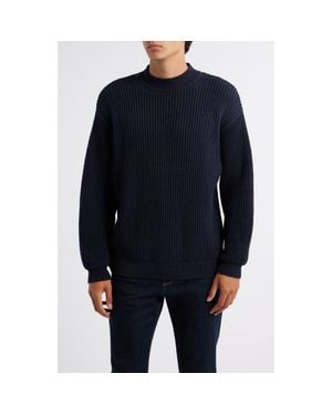 KROST Brioche Chunky Knit Sweater - Blue