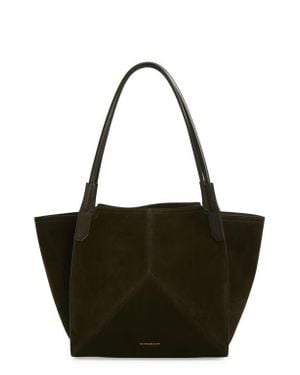 Victoria Beckham Small Victoria Suede Tote - Black