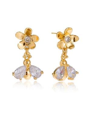 LA MENO Golden Honey Drop Earrings - Metallic