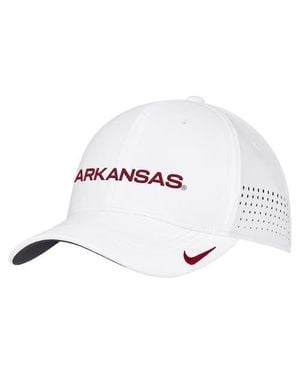 Nike Arkansas Razorbacks 2026 On-Field Aerobill Swooshflex Dri-Fit Hat - White