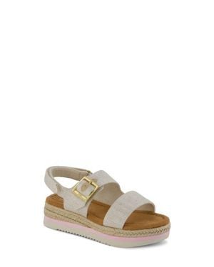 TOMS Kids' Giana Platform Slingback Sandal - Natural
