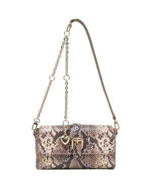 Maje Python-Effect Miss M Walk Bag - Metallic