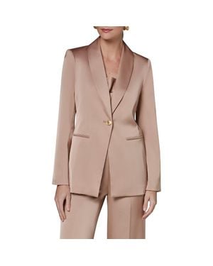 Donna Karan Shawl Collar Jacket - Natural