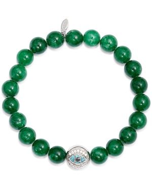Anzie Bohème Starburst Stone Bead Bracelet - Green